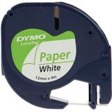 Dymo LetraTAG tape 12 mm, papier wit