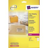 Laseretiket Avery 99,1x67,7mm transparant 25 vel 8 etiketten per vel