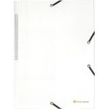 Exacompta elastomap A4, uit PP, 3 kleppen en elastiek wit