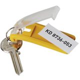 Durable sleutelhanger Key Clip, geel, pak van 6 stuks