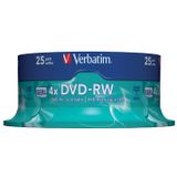Verbatim DVD rewritable DVD-RW, spindel van 25 stuks