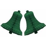 Decoratie Kerstklok Groen 2 stuks