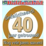 Huldeschild 40 jaar getrouwd