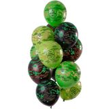 Ballonnen 'Happy Birthday' Camouflage 12 stuks