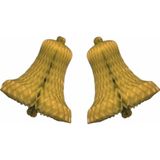 Decoratie Kerstklok Goud 2 stuks