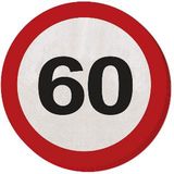 Servetten 60 jaar Verkeersbord