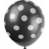 Ballon Zwart witte stippen