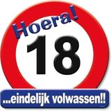 Huldeschild Verkeersbord 18 jaar