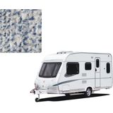 Vliegengordijn Caravan Blauw/wit 56x185cm Met Tas