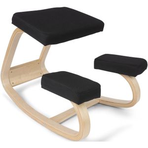 Dunimed - Ergonomische Kniestoel - Zwart - Hout