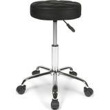 Dunimed Luxe Tabouret - Werkkruk met Wielen - Ergonomische Kruk - Kapperskruk