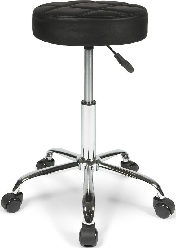 Dunimed Luxe Tabouret - Werkkruk met Wielen - Ergonomische Kruk - Kapperskruk