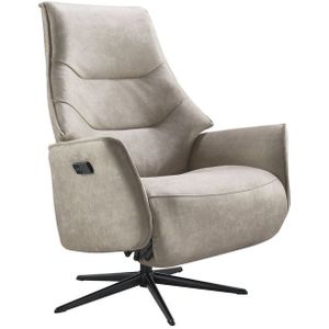 Profijt Meubel Relaxfauteuil clay large microleder taupe