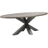 Ovale eettafel met spinpoot 230x115 Tregosa