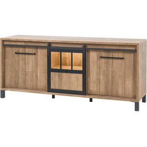 Easy4You 200 cm Moderne Schuifdeuren 3 Deuren Witte Garderobe PO
