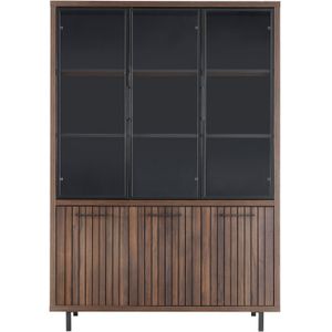 Profijt Meubel Vitrinekast Tenino 200x140x45 cm bruin