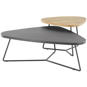 Profijt Meubel Bijzettafelset Donora 112 en 69 cm driehoekig