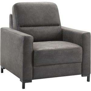 Profijt Meubel Fauteuil Mirtho microleder antraciet basic comfort