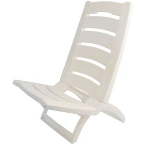 Strandstoel plastic Wit