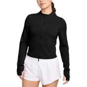 Nike W NK Zenvy Dri-Fit Full-Zip Longsleeve Top Damen (Schwarz L Größe) _Fitnessbekleidung