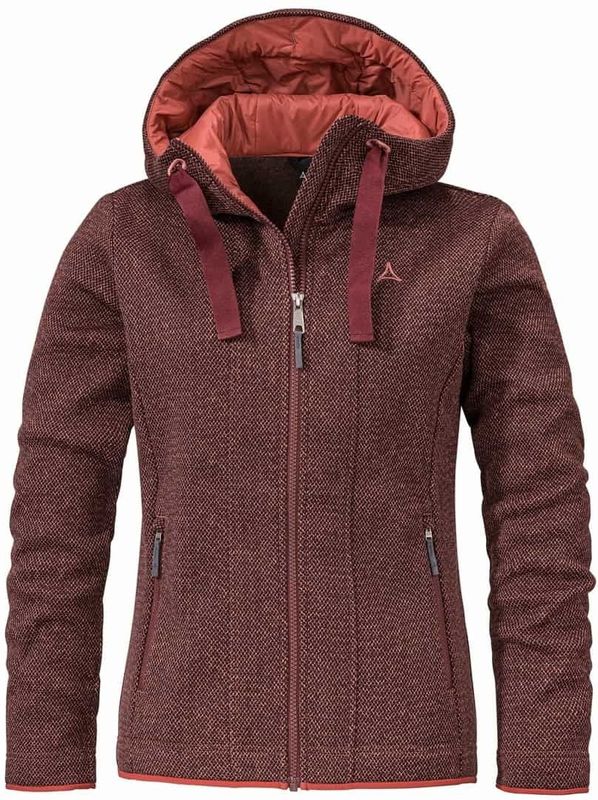 Schöffel Fleece Hoody Aurora L Damen Wanderjacke (Ziegel 36 Größe) _Fitnessbekleidung