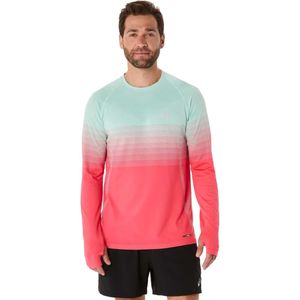 Asics Seamless LS Top Herren Laufshirt (Apricot L Größe) Walkingbekleidung