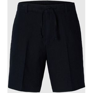 Regular Fit Short Van Linnenblend