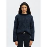 Selected Femme Trui Alva Streep Navy dames