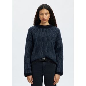 Selected Femme Trui Alva Streep Navy dames