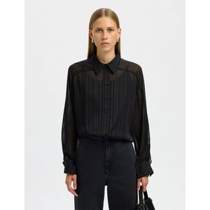 Doorschijnende Overhemd Met Lange Mouwen