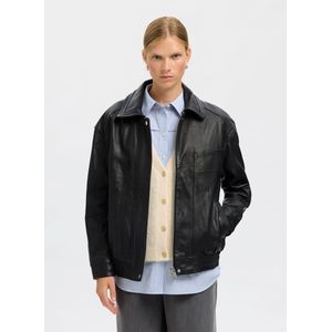 Leren Jas - Oversized Fit - 100% Lamsleer