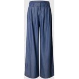 Chambray Wide-leg Trousers