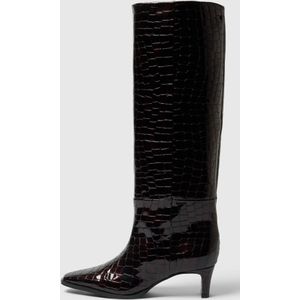 Leer Laarzen Met Hakken