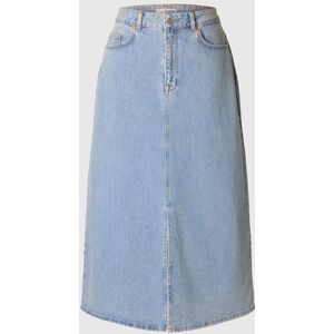 Light-wash Midi Denim Rok