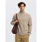 Selected Homme - Coltrui Neil - Kaki - Gebreide Trui - Heren