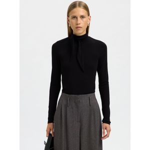 Hoge Kraag Top Met Lange Mouwen