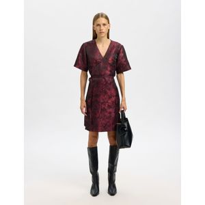 Jacquard Jurk Met V-hals