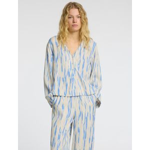 Print Viscose Top Met Lange Mouwen