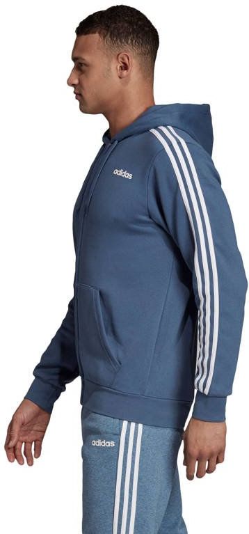 Adidas Essentials 3 Stripes vest heren blauwwit (vesten Adidas Essentials 3 Stripes vest heren blauwwit (vesten