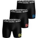 Bjorn Borg LA Performance boxershort 3-pack heren zwart/blauw/geel/oranje
