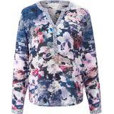 Blouse bloemenimpressies en luipaarddetails MYBC multicolour