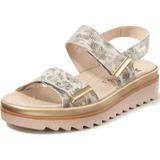 Sandalen Dominica van suèdeleer dierenprint Mephisto beige