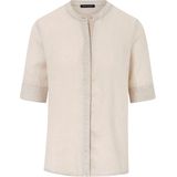 Blouse van 100% linnen korte mouwen twenty six peers beige