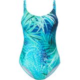Badpak beugels en bladerprint voor Féraud turquoise