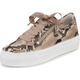 Sneakers Big van geitenleer folieprint Kennel & Schmenger beige