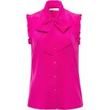 Mouwloze blouse van 100% zijde Uta Raasch roze
