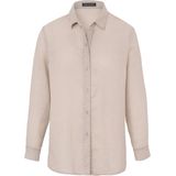 Blouse van 100% linnen lange mouwen twenty six peers beige