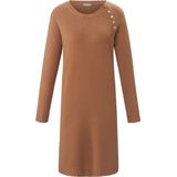 Gebreide jurk van 100% kasjmier raglanmouwen include bruin