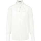 Blouse van 100% zijde staande kraag Uta Raasch wit