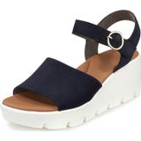Sandaaltjes van nubuckleer Paul Green blauw